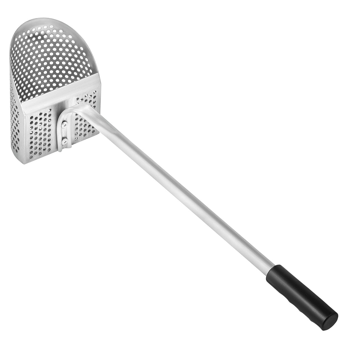 Metal Detector Sand Scoop, Stainless Steel Metal Detecting Beach Scoop Scoops, 10 MM Hole Beach Metal Detector Scoop Shovel, with Stainless Steel Handle Pole, for Metal Detecting Treasure Huntin