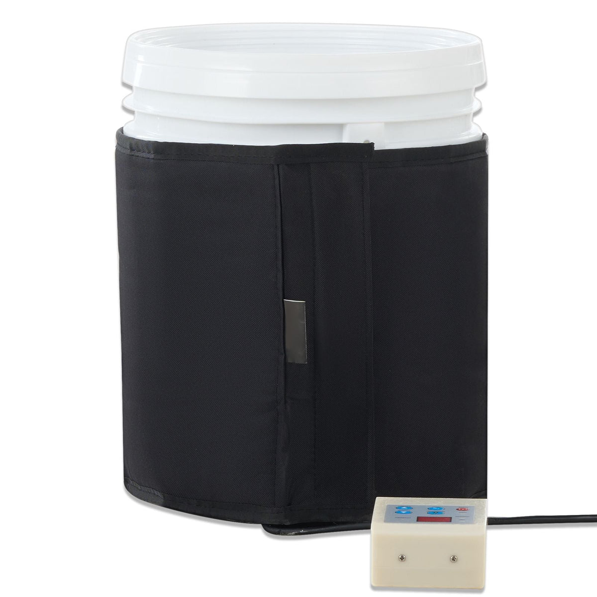 Metal Drum Heater, 250 Watt, Pail Heating Band for 5 Gallon Barrel, 0-145Fahrenheit Adjustable with Independent Thermostat, Waterproof Oxford Fabric High Efficiency Grease Keg Heater, FCC Listed