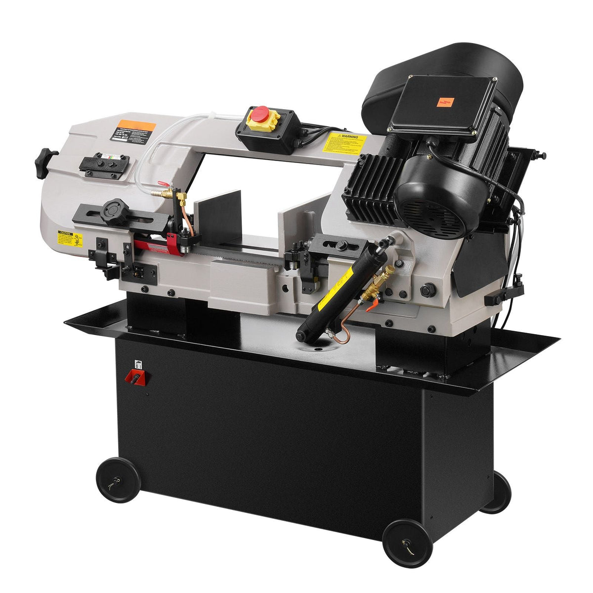 Metal Horizontal Band Saw, 7 x 12 in Rectangular Cutting Capacity, 110/220V Metal Vertical Cutting Bandsaw with 1.1 kW Motor, 0-45° Angle Adjustment, Variable Speed, for Metal, Wood, and Plastic