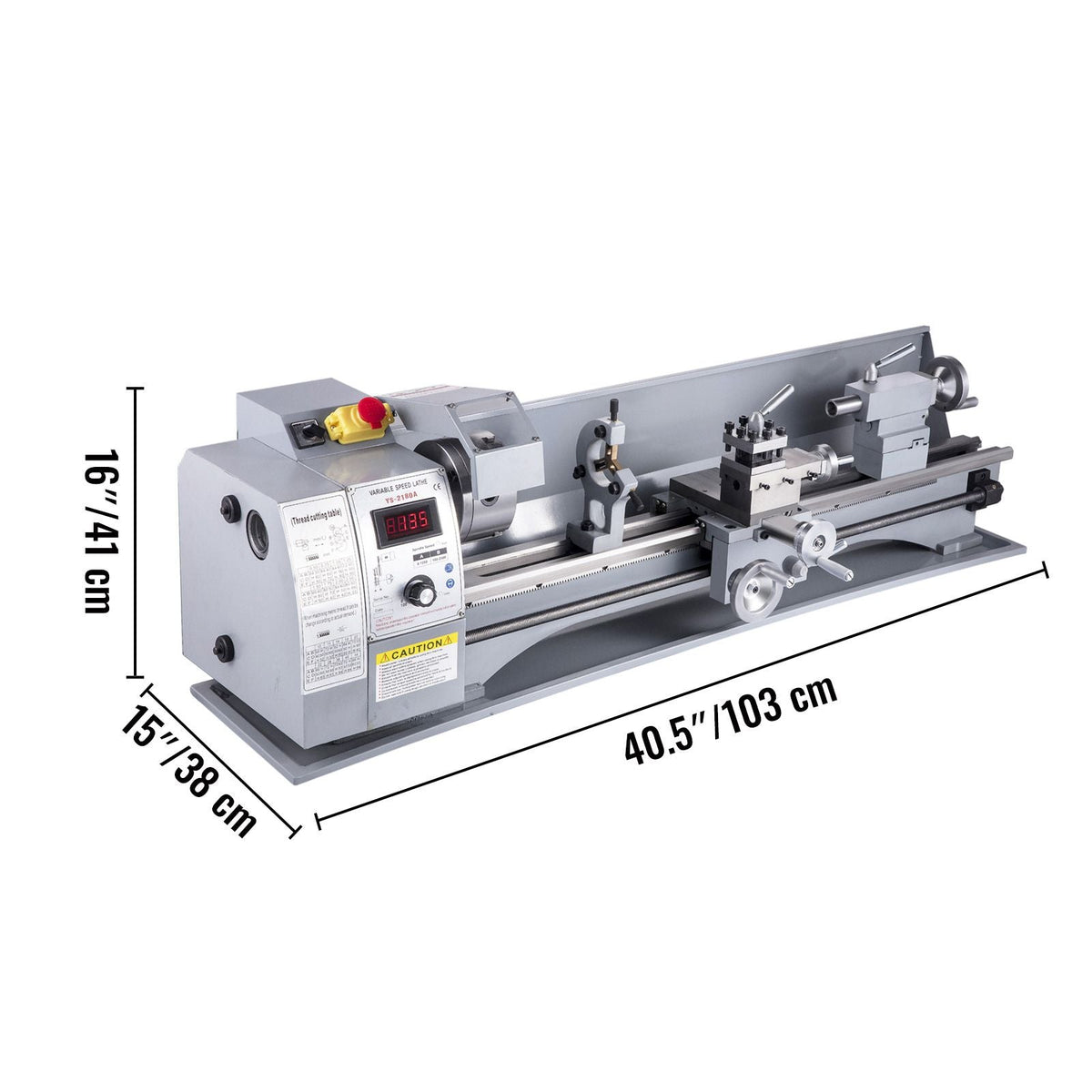 Metal Lathe, 210x720 Mini Lathe Machine, 2500 RPM Variable Speed Change, 750W Precision Mini Lathe, Metal Working Lathe with Brushless Motor, Milling Machine for Various Metal Turning