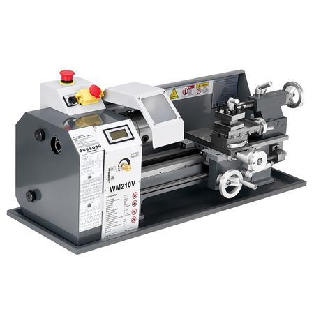 Metal Lathe, 8 x 16 in, 550W Benchtop Lathe Machine, 0-2500 RPM Variable Speed, with 0.0003 in Spindle Accuracy Metal Gear, for Processing Precision Parts Imperial/Metric Thread Soft Metals Wood