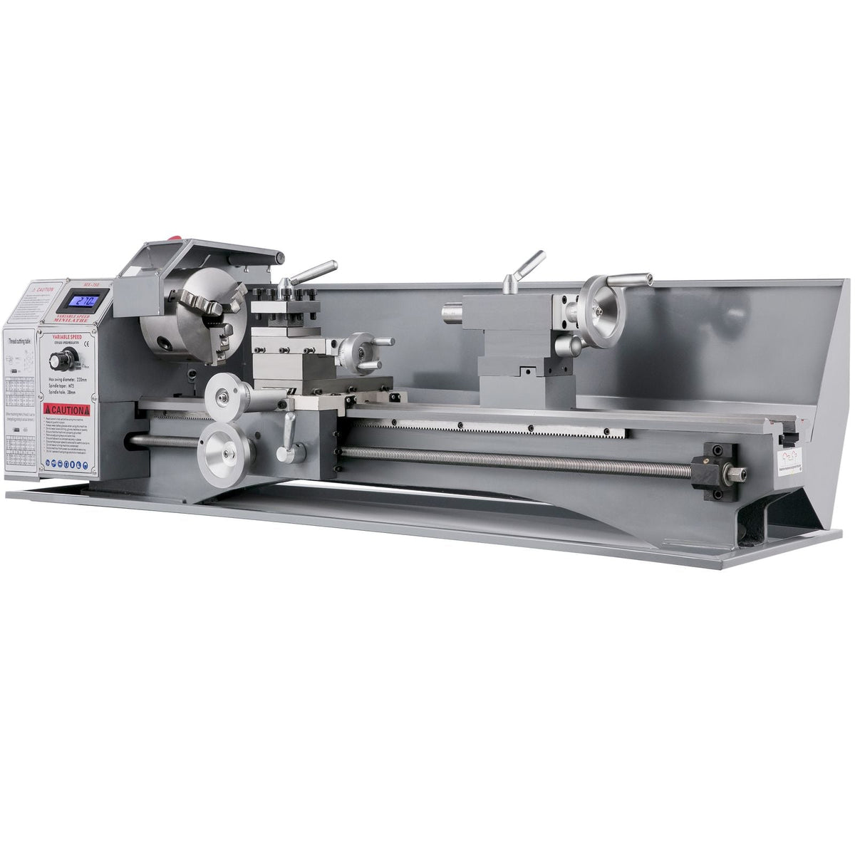 Metal Lathe 8.7 x 29.5 Inch/220 x 750MM Mini Metal Lathe 1.1KW Infinitely Variable Speed Mini Lathe Machine LED Screen for Counter Face Turning Driling