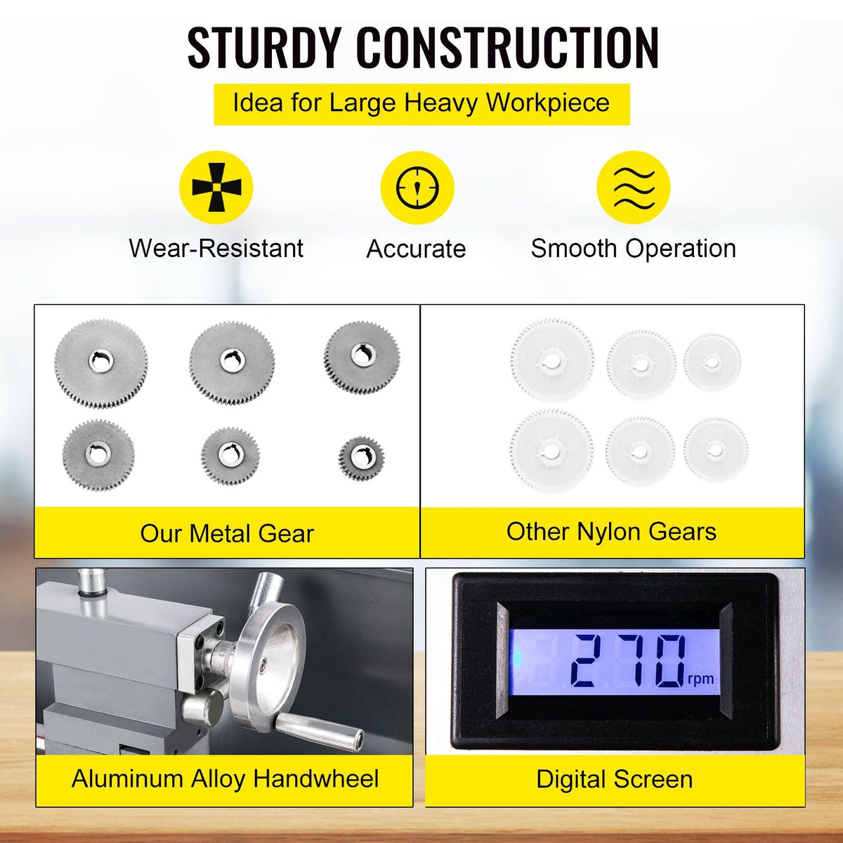 Metal Lathe 8.7 x 29.5 Inch/220 x 750MM Mini Metal Lathe 1.1KW Infinitely Variable Speed Mini Lathe Machine LED Screen for Counter Face Turning Driling