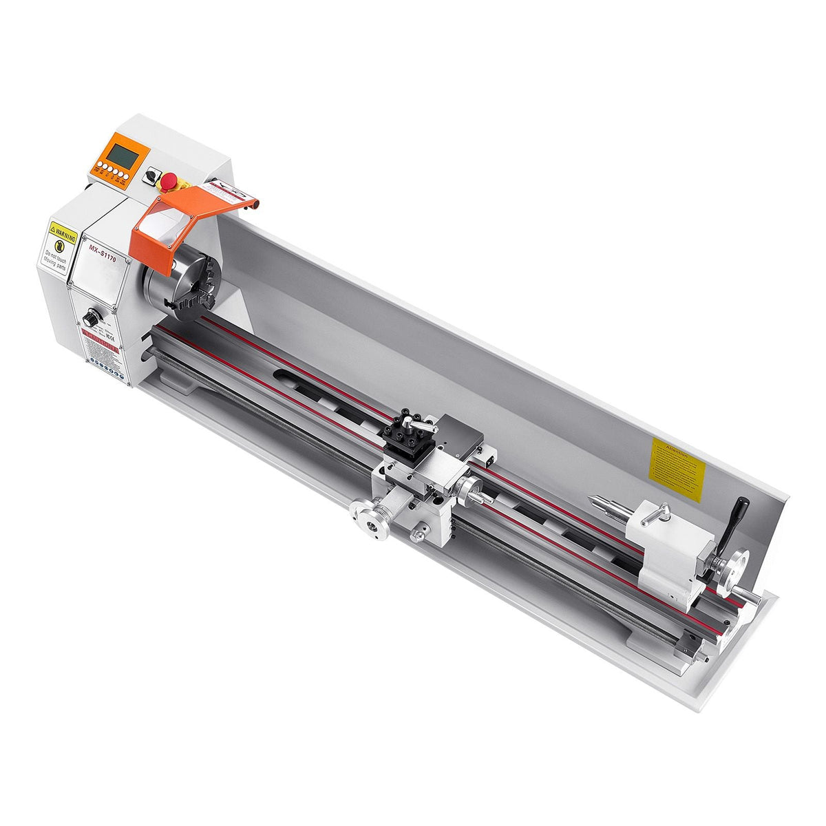 Metal Lathe Machine, 8.7 x 39 in, Precision Bench Power Metal Lathe, Automatic Feed, 0-2500 RPM Variable Speed, 1250W Brushless Motor, for Processing Precision Parts Soft Metals Wood Plastics