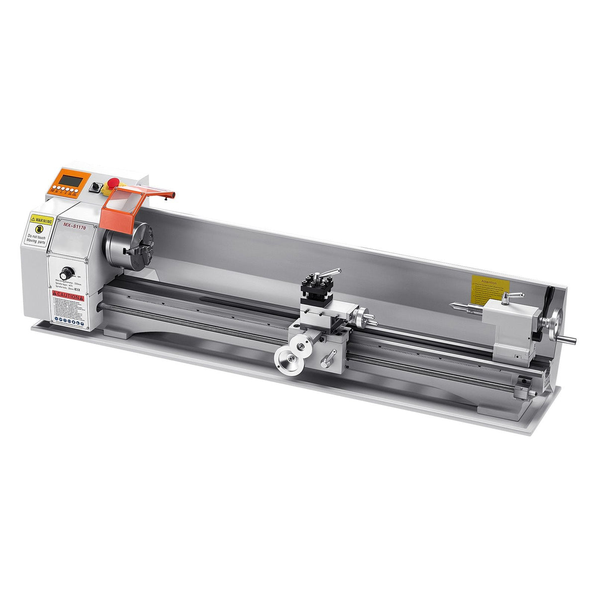Metal Lathe Machine, 8.7 x 39 in, Precision Bench Power Metal Lathe, Automatic Feed, 0-2500 RPM Variable Speed, 1250W Brushless Motor, for Processing Precision Parts Soft Metals Wood Plastics