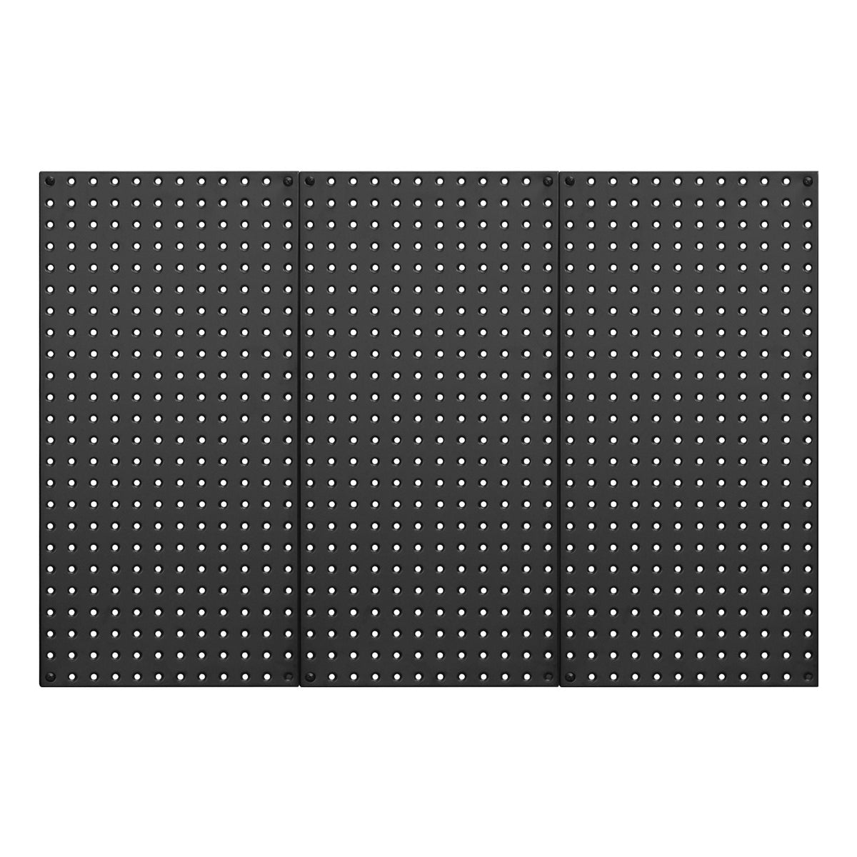 Metal Pegboard Panels, 24" x 12" Pegboard, 3 Panels, Heavy Duty Steel Peg Board Wall Organizer, for Living Room Garage Tool Storage Workbench Office Organization Craft Room Kitchen Home, Black