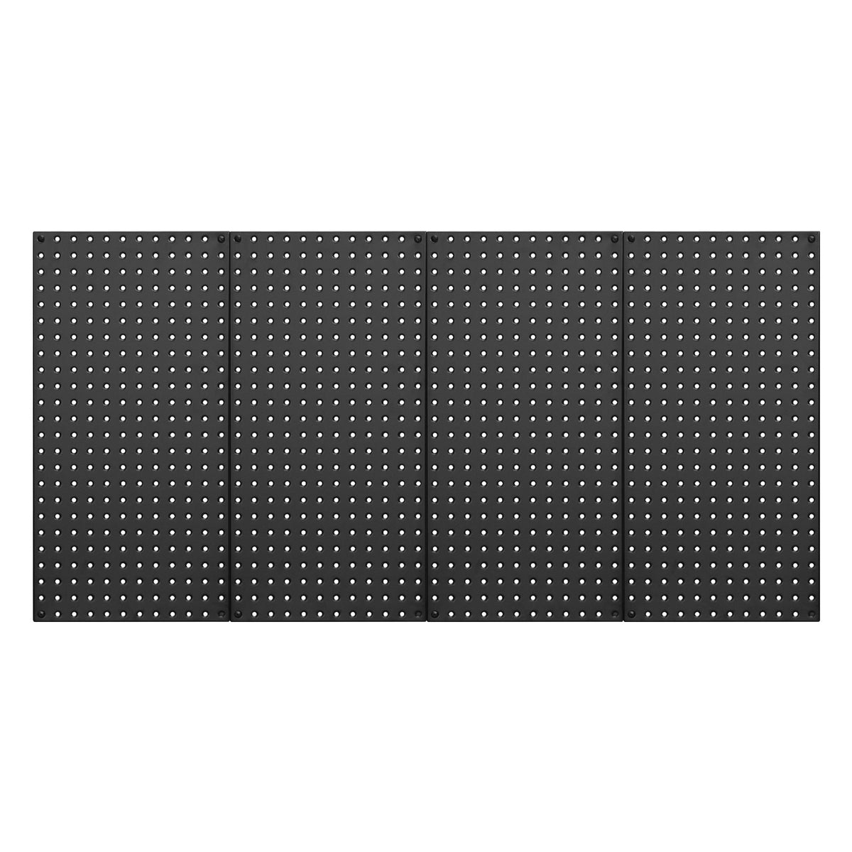 Metal Pegboard Panels, 24" x 12" Pegboard, 4 Panels, Heavy Duty Peg Board Wall Organizer with Accessories, for Living Room Garage Tool Storage Office Organization Craft Room Kitchen Home, Black