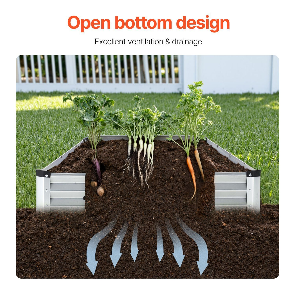 Metal Raised Garden Bed, 12 x 4 x 1 ft Outdoor Galvanized Planter Box, with Open Bottom, Large Planter Raised Bed for Gardening Vegetables, Flowers, Herbs, and Succulent Plants, Silver