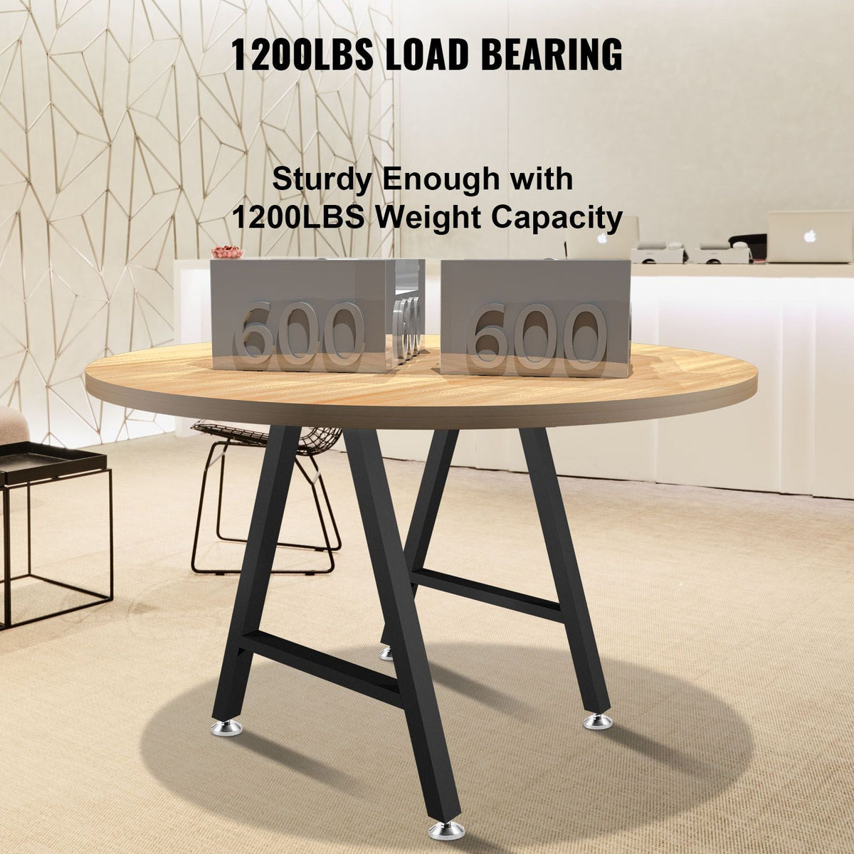 Metal Table Legs 28 x 17.7 inch A-Shaped Desk Legs Set of 2 Heavy Duty Bench Legs with Polyurethane Coating, Furniture Legs with Floor Protectors, Wrought Iron Coffee Table Legs for Home DIY Bla