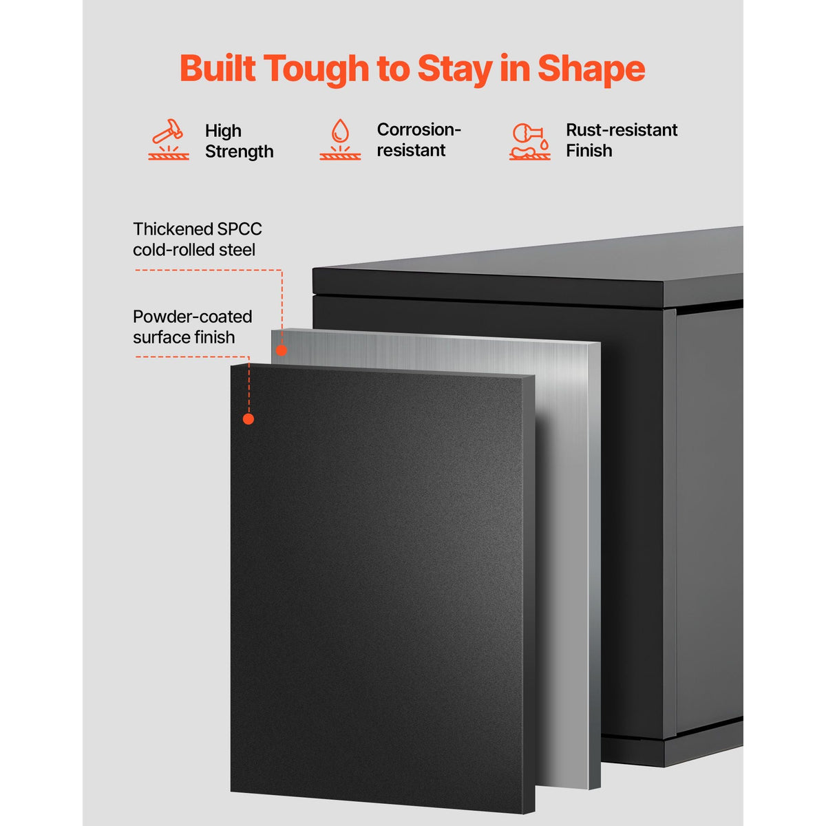 Metal Wall Cabinet, 27.56W x 12.01D x 14.02H Inch, Floating Garage Tool Cabinet with Up-Flip Door, 120 lbs Load per Shelf, Fit for Garage, Basement, Kitchen, Warehouse, Assembly Required