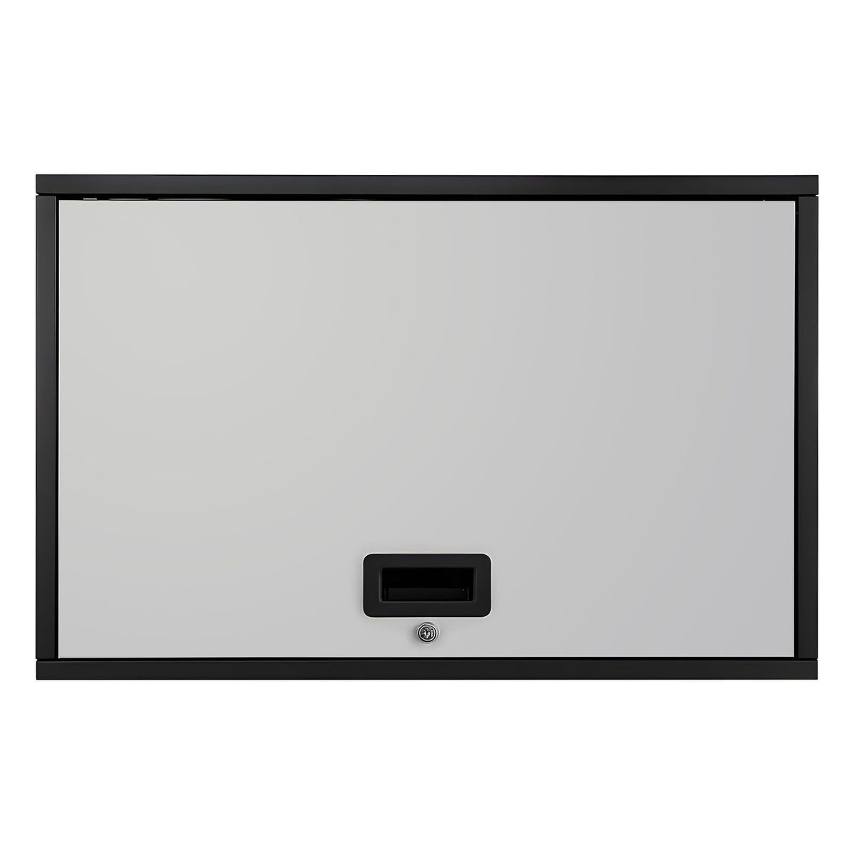Metal Wall Cabinet, 27.56W x 12.01D x 19.69H Inch, Floating Garage Tool Cabinet with Up-Flip Door and Shelf, 240 lbs Load Capacity, Fit for Garage, Basement, Kitchen, Warehouse Assembly Required