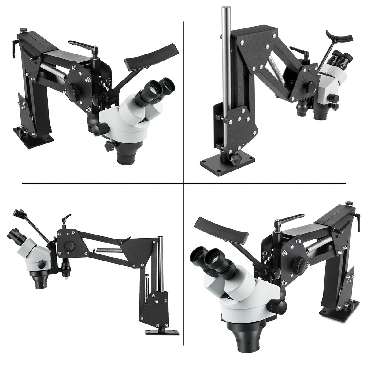 Micro Inlaid Mirror Multi-Directional Microscope with Spring Bracket Multi-Directional Micro-Setting Microscope Microscope Gem Diamond Setting Machine with Stand Jewelry Tools 7X-45X