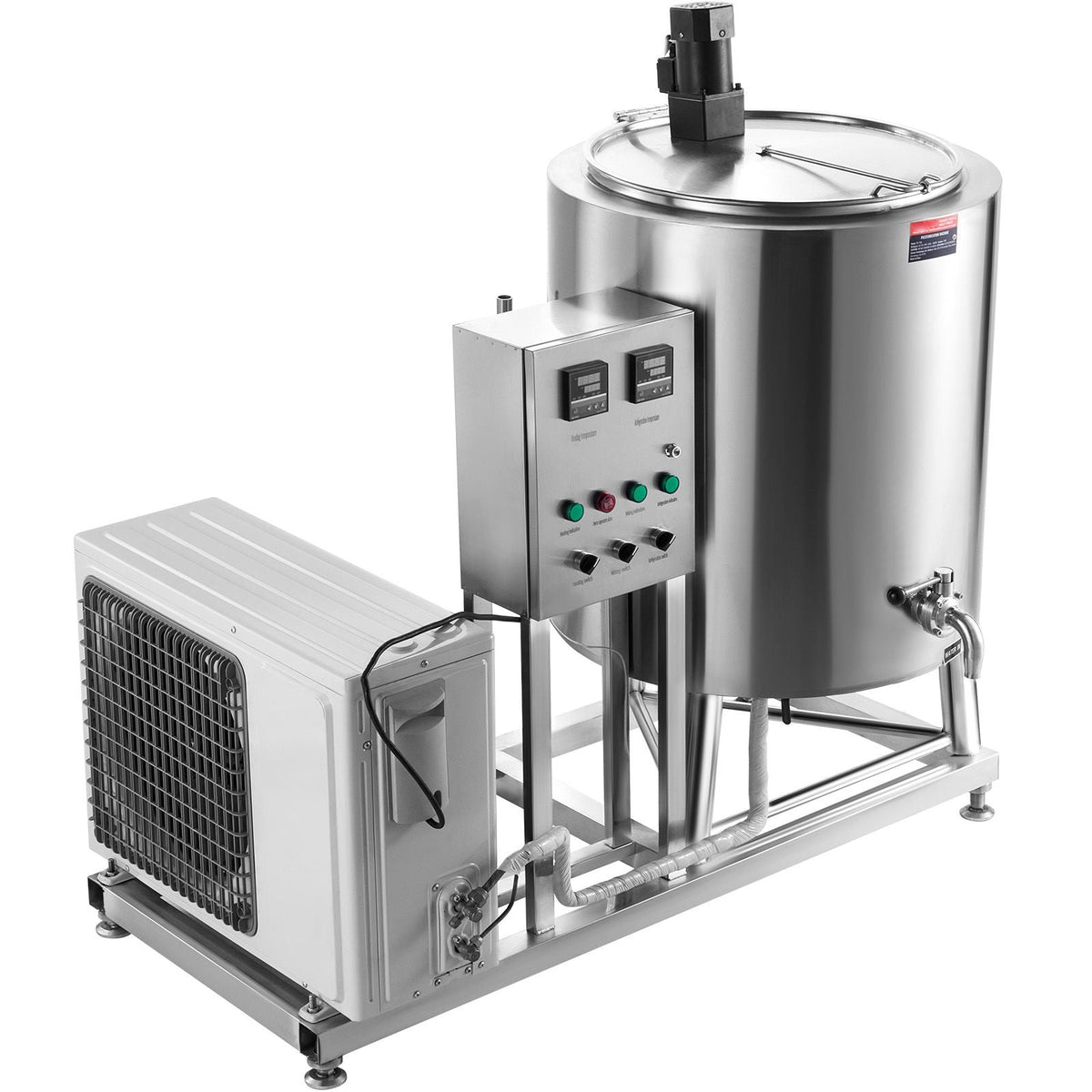 Milk Pasteurizer 150L, Commercial Milk Pasteurization Machine, Food Grade 304 Stainless Steel, Professional Pasteurization with Time and Temperature Control, for Milk Juice Yogurt Sterilization