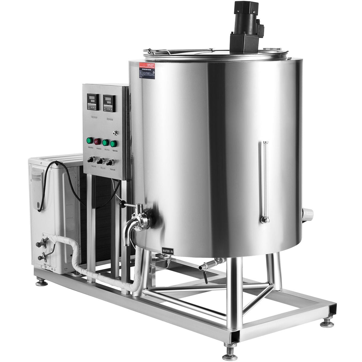Milk Pasteurizer 150L, Commercial Milk Pasteurization Machine, Food Grade 304 Stainless Steel, Professional Pasteurization with Time and Temperature Control, for Milk Juice Yogurt Sterilization