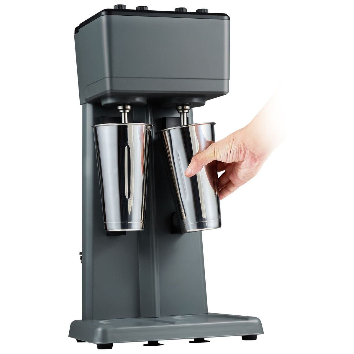 Milkshake Maker, 375W x 2 Electric Milkshake Machine, Double Heads Drink Mixer Blender Machine, 3-Speed Milkshake Mixer with 2 x 820 ml Stainless Steel Cups, for Commercial and Home