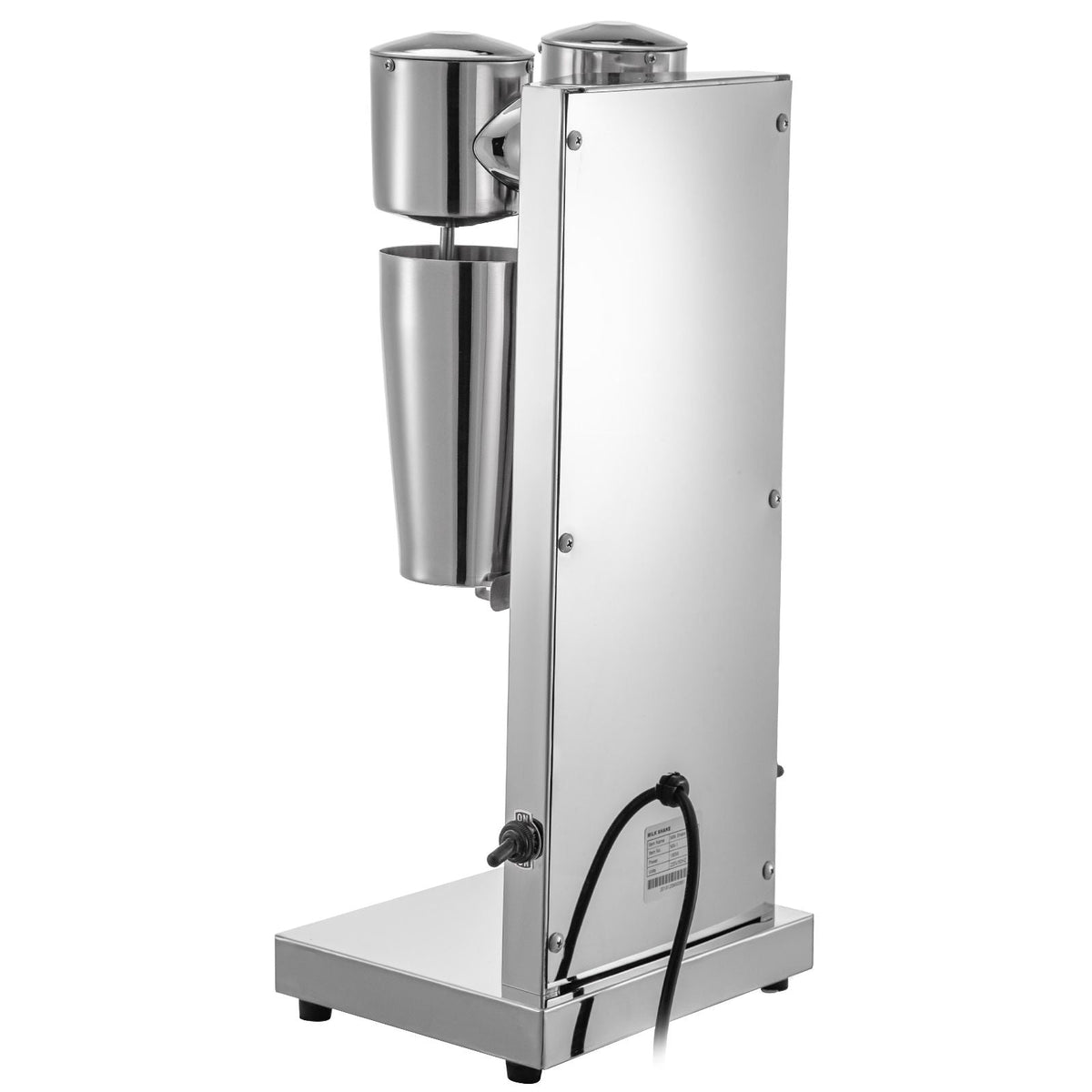 Milkshake Maker Kit, Stainless Steel Electric Milkshake Maker, 180W Milkshake Machine, Double Head Classic Milkshake Maker with 800ml Cup, Silver Milkshake Maker Machine, 2 Speed Adjustable