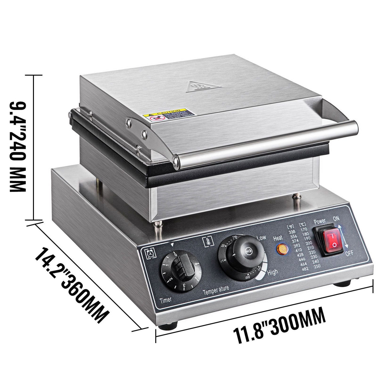 Mini Dutch Pancake Maker, 1.7-Inch Diameter Mini Pancake Poffertjes Machine Electric Poffertjes for 25PCs Round Pancakes, 850W Commercial Pancake Maker, 50-300 C Temp, Stainless Steel