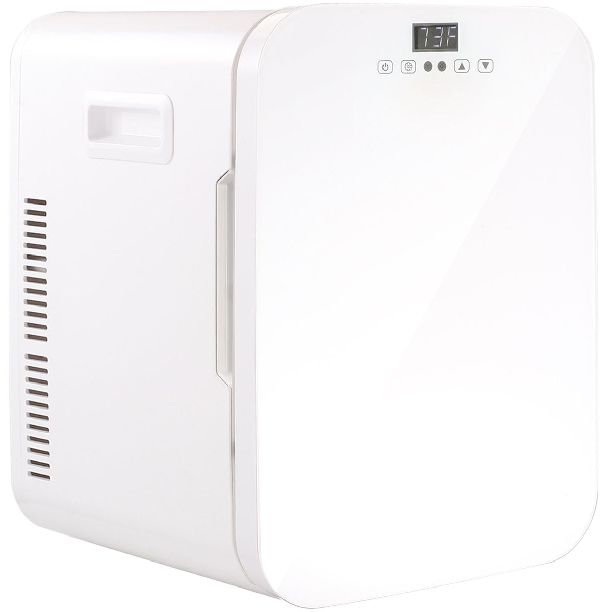 Mini Fridge, 20L Skincare Fridges with Temper Control Touch Screen, Portable Small Beverage Refrigerator for Bedroom Office Car Dorm, AC/DC Cool Warmer for Cosmetic Drink Milk, White