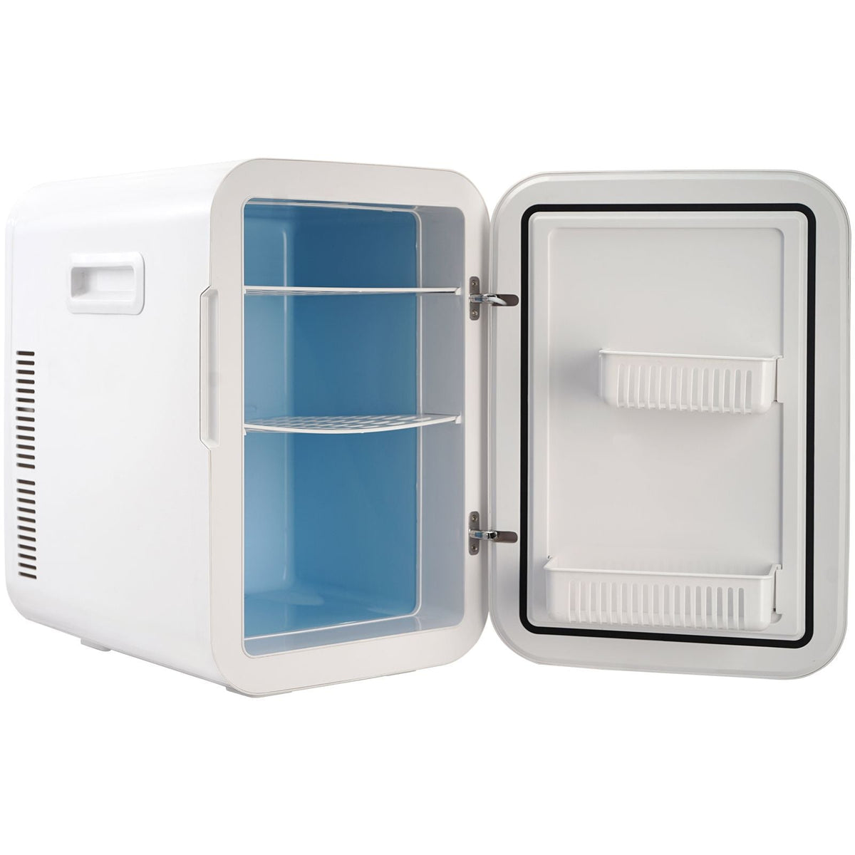 Mini Fridge, 20L Skincare Fridges with Temper Control Touch Screen, Portable Small Beverage Refrigerator for Bedroom Office Car Dorm, AC/DC Cool Warmer for Cosmetic Drink Milk, White