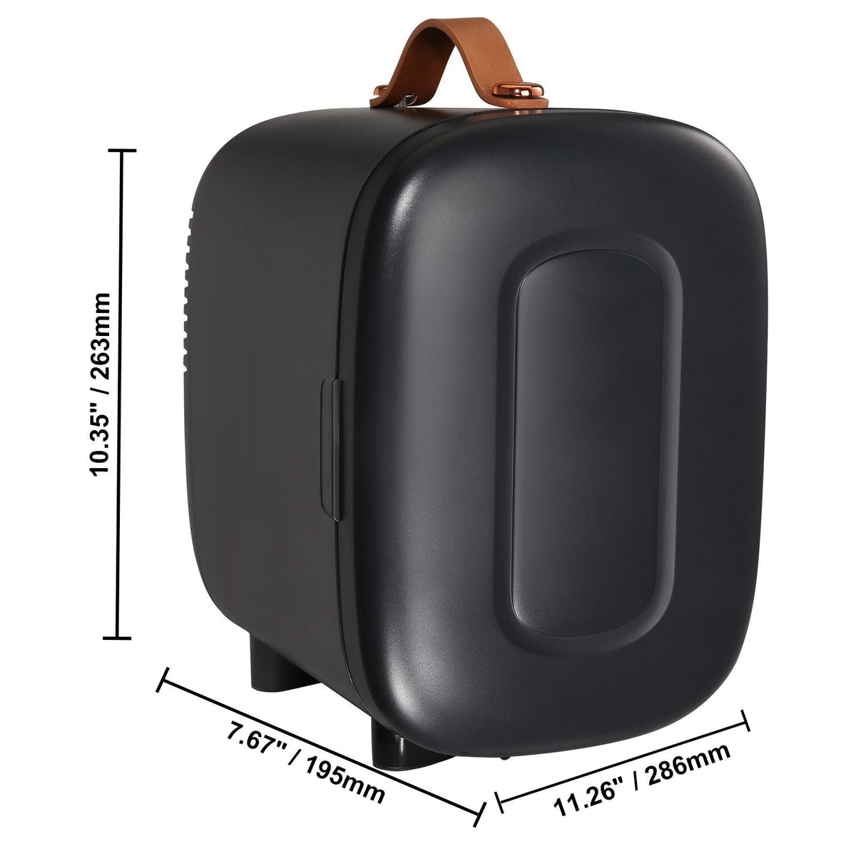 Mini Fridge, 4 Liter/6 Can Small Refrigerator for Beverage Skincare & Cosmetic, AC/DC Cooler & Warmer, Mute Portable Tiny Fridge for Bedroom Office Dorm Desk Car Travel, ETL Certified, Black