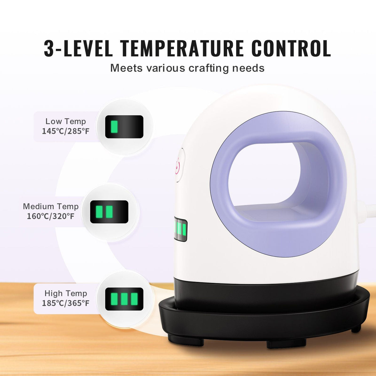 Mini Heat Press Machine, Small Heat Press with 3-Level Temperature Control and Auto-Off, Compact and Portable Heat Transfer Machine, Sublimation Machine for T-shirts/Hats/Coasters, Blue+White