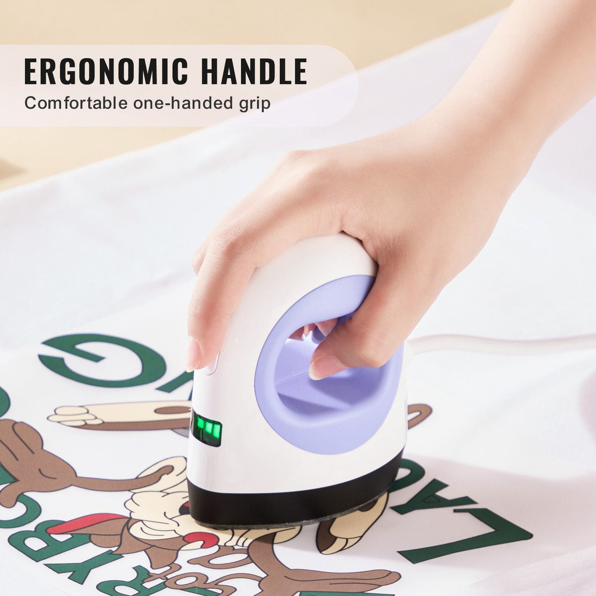 Mini Heat Press Machine, Small Heat Press with 3-Level Temperature Control and Auto-Off, Compact and Portable Heat Transfer Machine, Sublimation Machine for T-shirts/Hats/Coasters, Blue+White