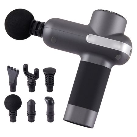 Mini Massage Gun, Percussion Muscle Massage Gun for Athletes - with 5 Speed Levels & 6 Massage Heads, 7.4V 2500mAh Batteries, Handheld Small Massage Gun for Pain Relief, Muscle Relaxation