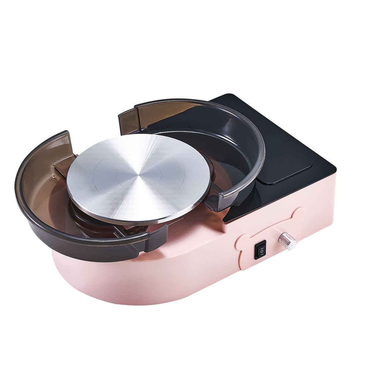 Mini Pottery Wheel, 6 inch Turntable, Forward and Reverse Rotation, Adjustable Speed, Electric Clay Wheel for Kids and Adults, with Clay Shaping Tools, for Home DIY, Pottery Classes, Pink