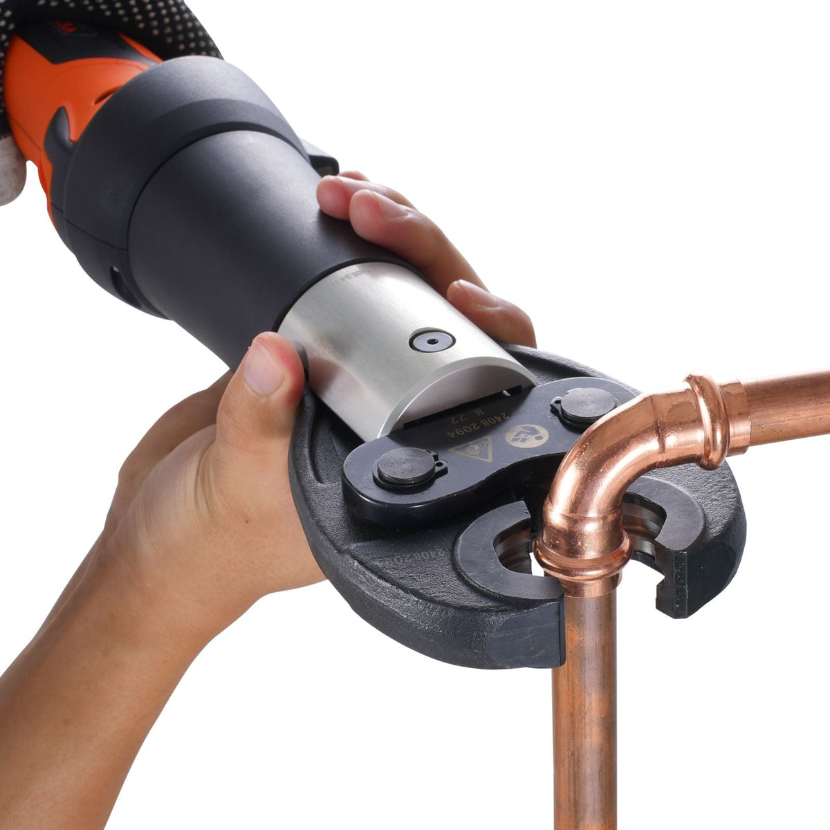Mini ProPress Tool, 18V Electric Pipe Crimping Tool for 1/2", 3/4", 1" Copper Pipes, Press Tool Kit with 3 Pro Press Jaws, 2pcs 18V 2AH Battery, Fast Charger & Carrying Case