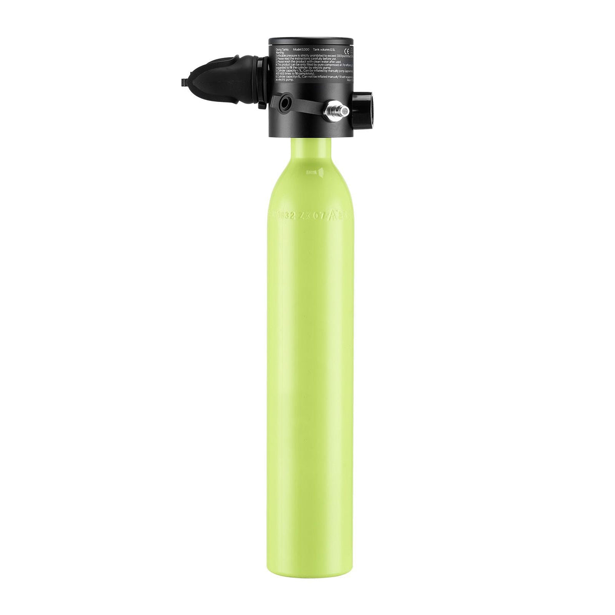 Mini Scuba Tank, 0.5L Portable Diving Tank for Underwater Breathing, Reusable Lung Diving Cylinder up to 10 Minutes Dive Time, Emergency Rescue Pony Bottle with Pump, Bag, Lanyard for Snorkeling