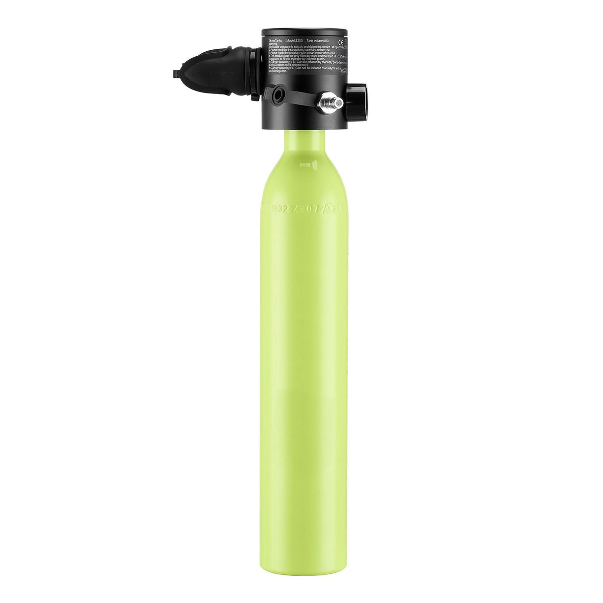 Mini Scuba Tank, 0.5L Portable Diving Tank for Underwater Breathing, Reusable Lung Diving Cylinder up to 10 Minutes Dive Time, Emergency Rescue Pony Bottle with Refill Adapter for Snorkeling