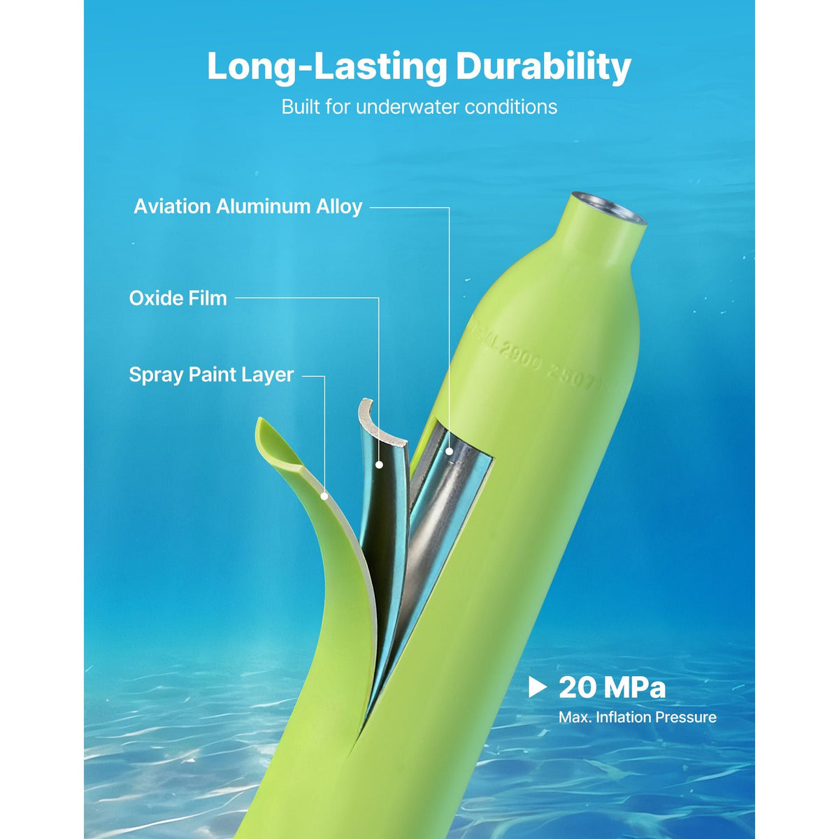 Mini Scuba Tank with Sub-Mask, 0.5L Portable Diving Tank for Underwater Breathing, Reusable Lung Diving Cylinder up to 10 Minutes Dive Time, Emergency Rescue Pony Bottle with Pump for Snorkeling