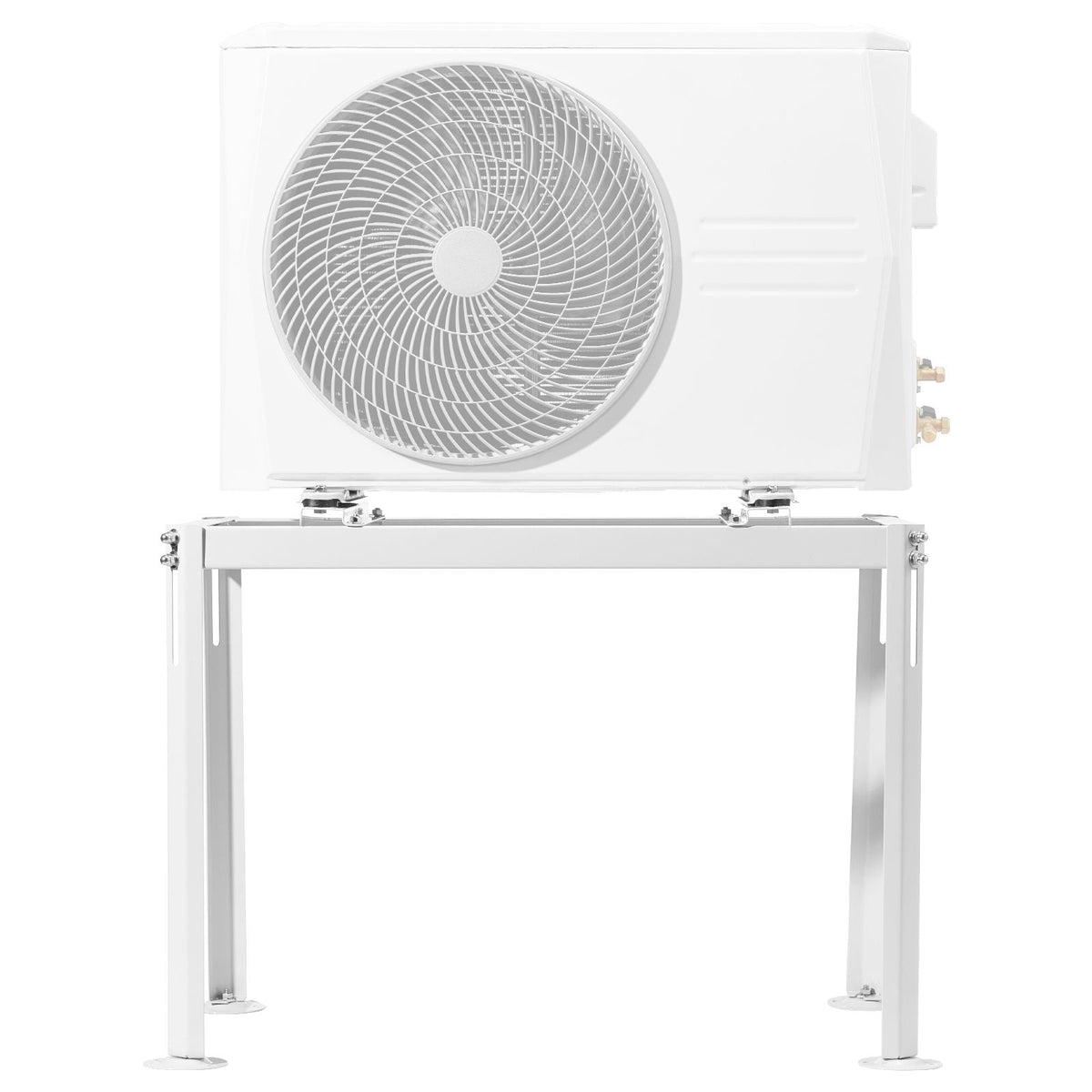 Mini Split Ground Stand, Adjustable Anti-Vibration Mini Split Stand for 9000-18000 BTU Ductless Air Conditioner Heat Pump, Heavy Duty AC Base Bracket Floor Mount w/ 441LBS Max. Load Capacity