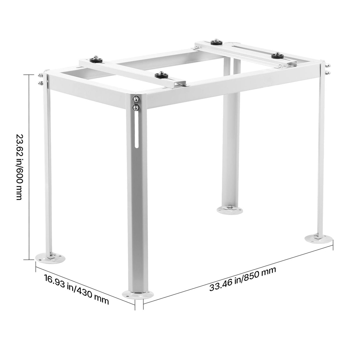 Mini Split Ground Stand, Adjustable Anti-Vibration Mini Split Stand for 9000-18000 BTU Ductless Air Conditioner Heat Pump, Heavy Duty AC Base Bracket Floor Mount w/ 441LBS Max. Load Capacity