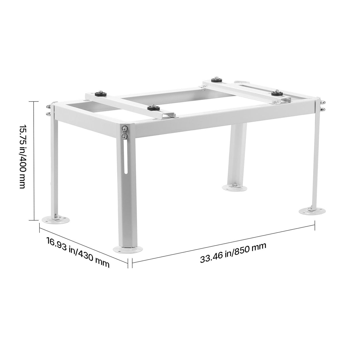 Mini Split Ground Stand, Adjustable Anti-Vibration Mini Split Stand for 9000-24000 BTU Ductless Air Conditioner Heat Pump, Heavy Duty AC Base Bracket Floor Mount w/ 441LBS Max. Load Capacity