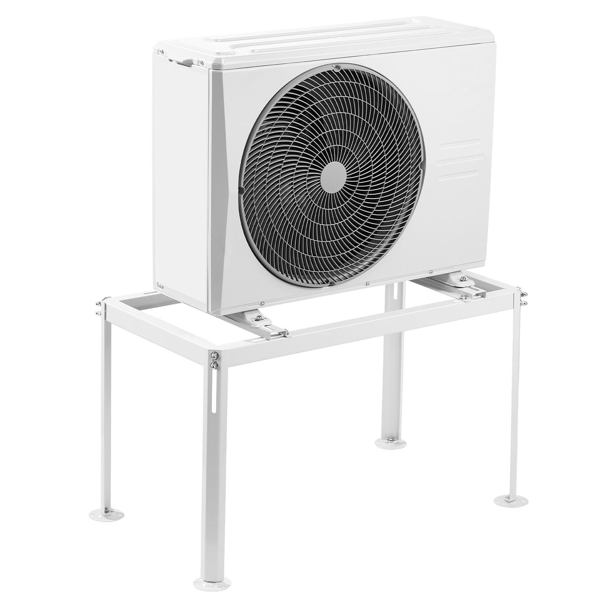 Mini Split Ground Stand, Adjustable Anti-Vibration Mini Split Stand for 9000-36000 BTU Ductless Air Conditioner Heat Pump, Heavy Duty AC Base Bracket Floor Mount w/ 661LBS Max. Load Capacity