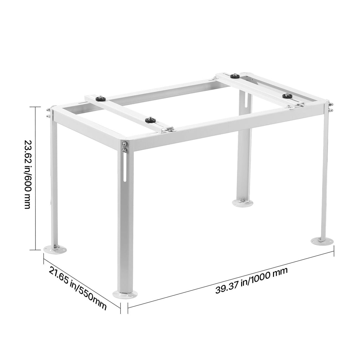Mini Split Ground Stand, Adjustable Anti-Vibration Mini Split Stand for 9000-36000 BTU Ductless Air Conditioner Heat Pump, Heavy Duty AC Base Bracket Floor Mount w/ 661LBS Max. Load Capacity
