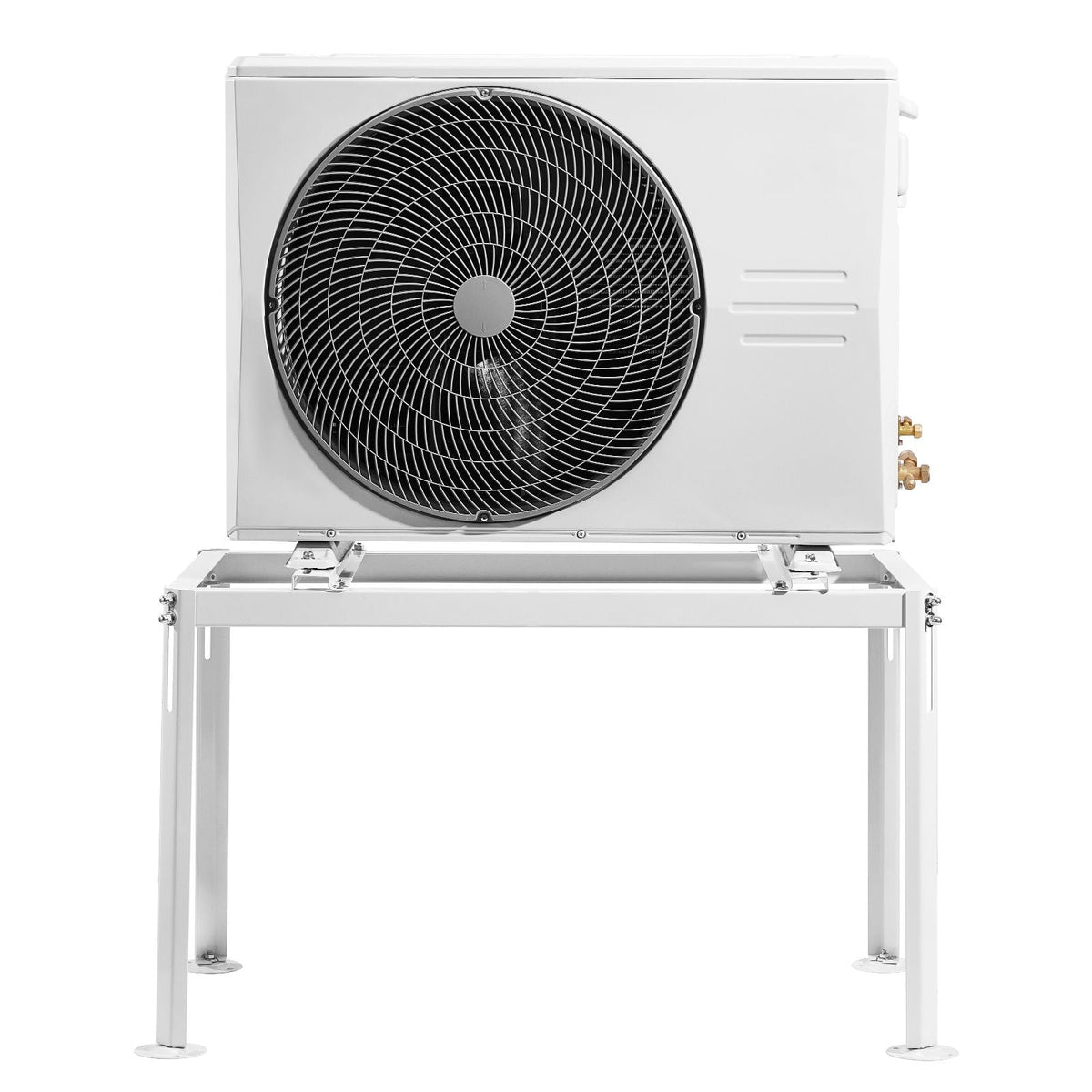 Mini Split Ground Stand, Adjustable Anti-Vibration Mini Split Stand for 9000-36000 BTU Ductless Air Conditioner Heat Pump, Heavy Duty AC Base Bracket Floor Mount w/ 661LBS Max. Load Capacity
