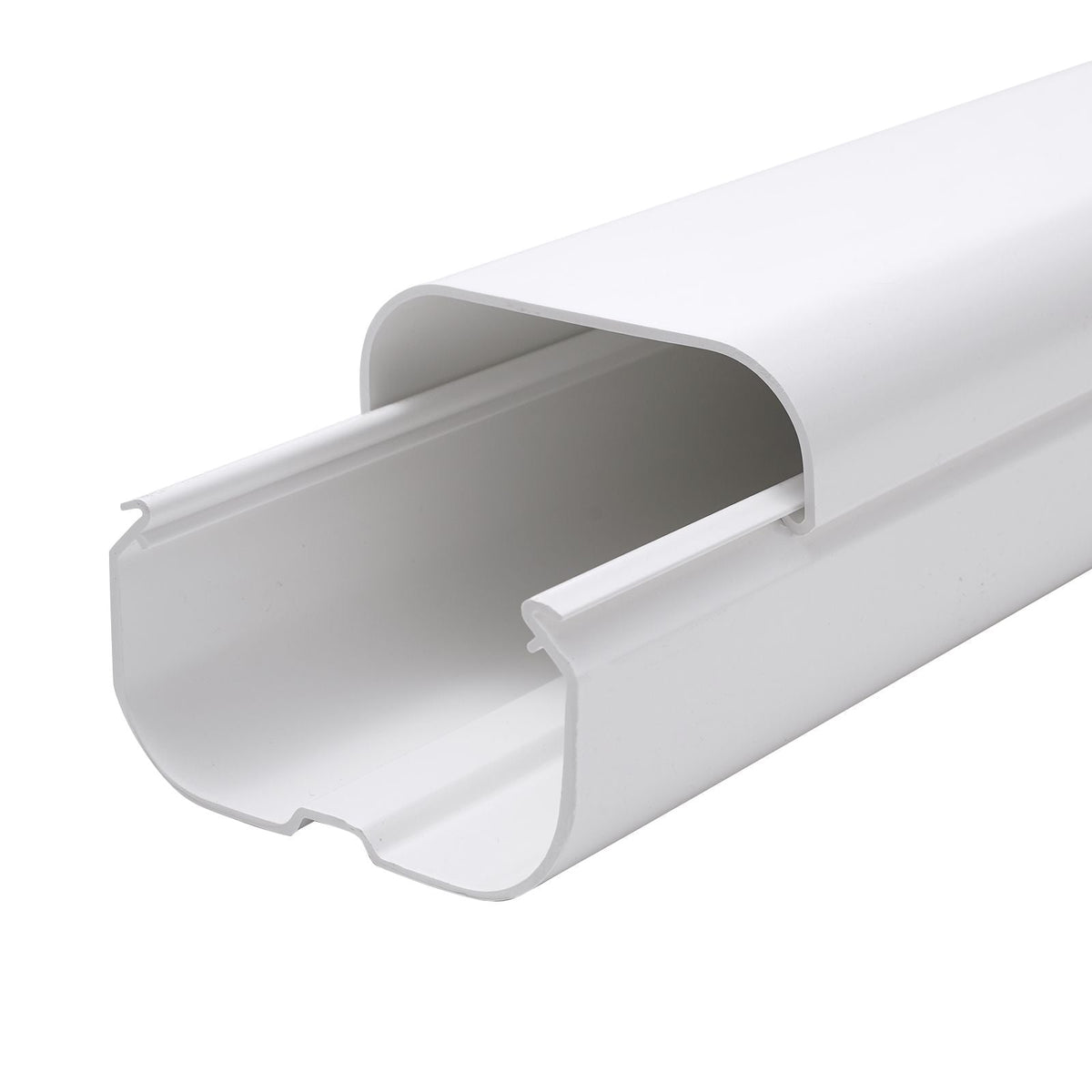 Mini Split Line Set Cover 3-inch W 15.8Ft L, PVC Decorative Pipe Line Cover For Air Conditioner with 4 Straight Ducts & Full Components Easy to Install, Paintable for Heat Pumps, White