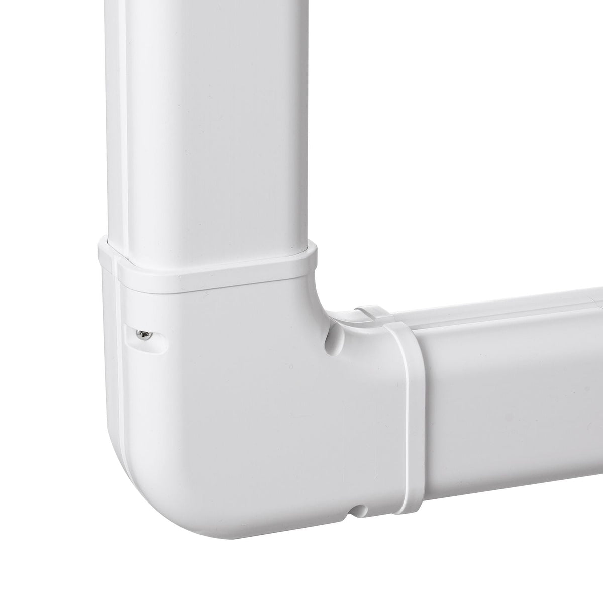 Mini Split Line Set Cover 3-inch W 17.6Ft L, PVC Decorative Pipe Line Cover For Air Conditioner with 4 Straight Ducts & Full Components Easy to Install, Paintable for Heat Pumps, White
