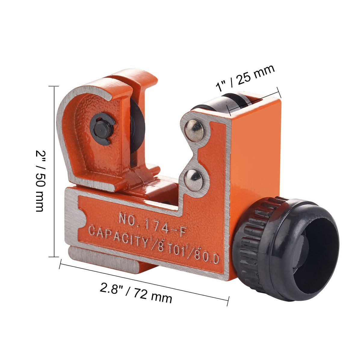 Mini Tubing Cutter, 1/8" - 1-1/8" O.D. Mini Copper Pipe Cutter, Heavy Duty Compact Tube Cutter Tool with High-Speed SKD Blade for Copper, Aluminum, Galvanized, Plastic Pipes