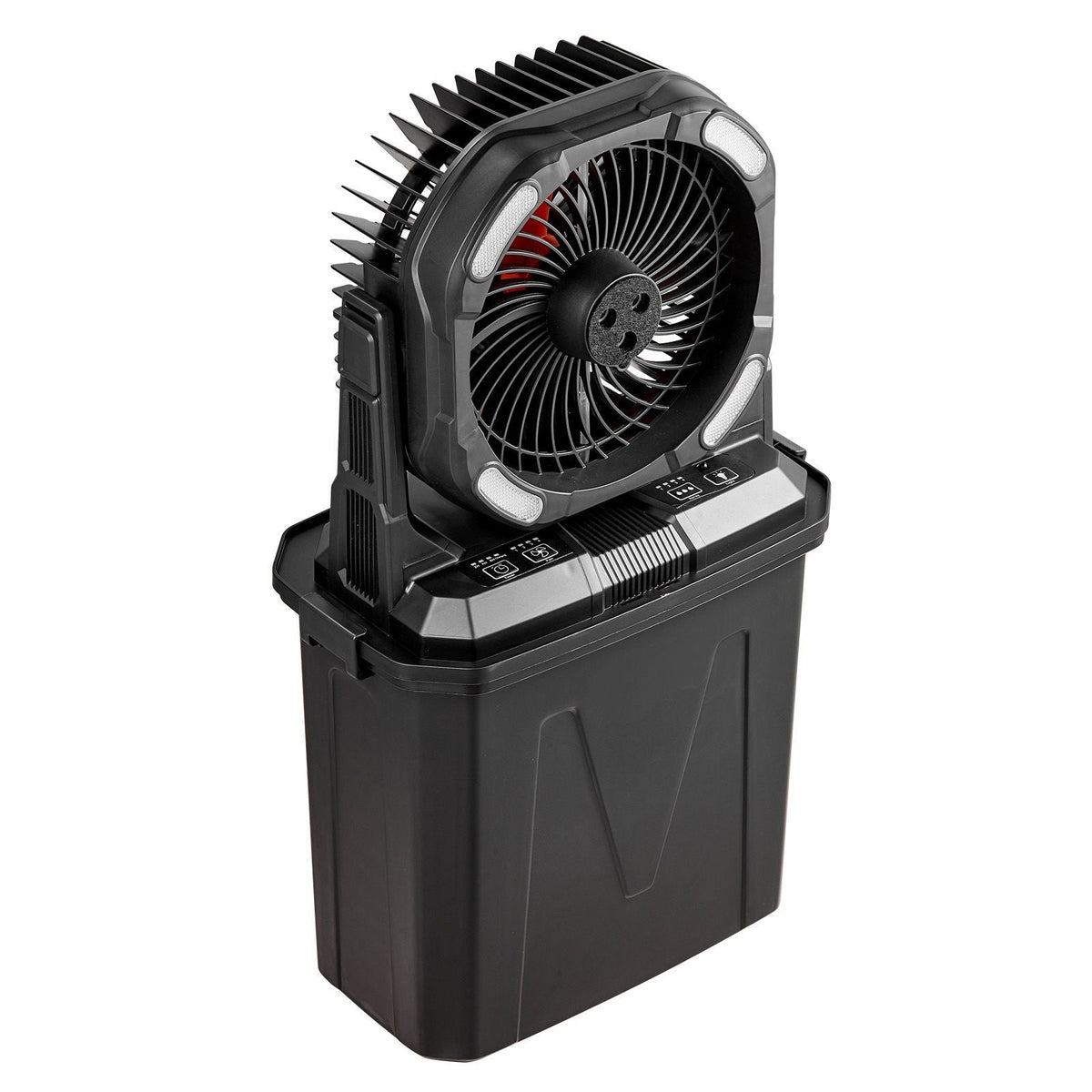 Misting Fan, More than 2700RPM Motor Mister Fan, Mister Cooling Fans with 2.38 gal Water Tank, 10000mAh Battery, 4-Speed Wind & 5 Lighting Modes, Water Cooling Fans for Indoor, Outdoor, Patio