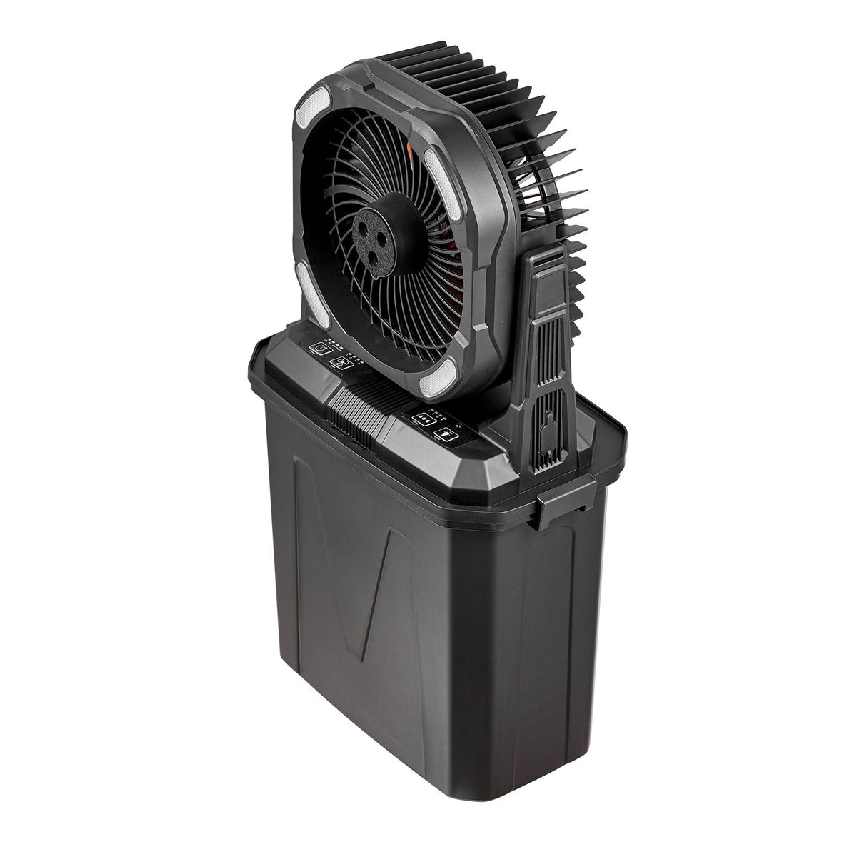 Misting Fan, More than 2700RPM Motor Mister Fan, Mister Cooling Fans with 2.38 gal Water Tank, 10000mAh Battery, 4-Speed Wind & 5 Lighting Modes, Water Cooling Fans for Indoor, Outdoor, Patio