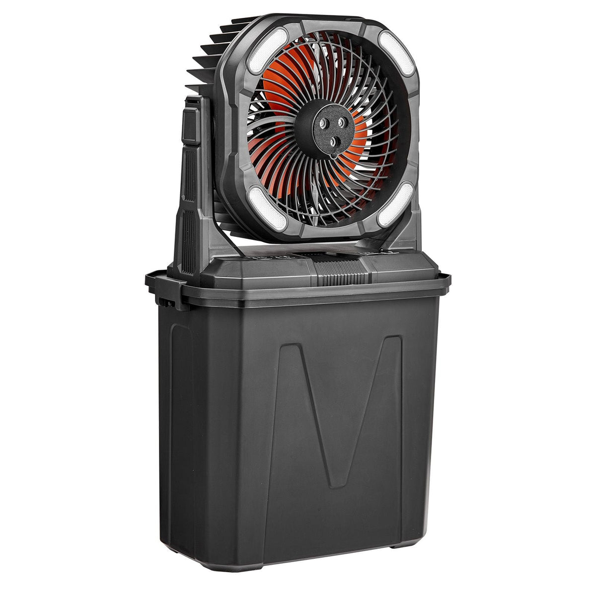 Misting Fan, More than 2700RPM Motor Mister Fan, Mister Cooling Fans with 2.38 gal Water Tank, 10000mAh Battery, 4-Speed Wind & 5 Lighting Modes, Water Cooling Fans for Indoor, Outdoor, Patio