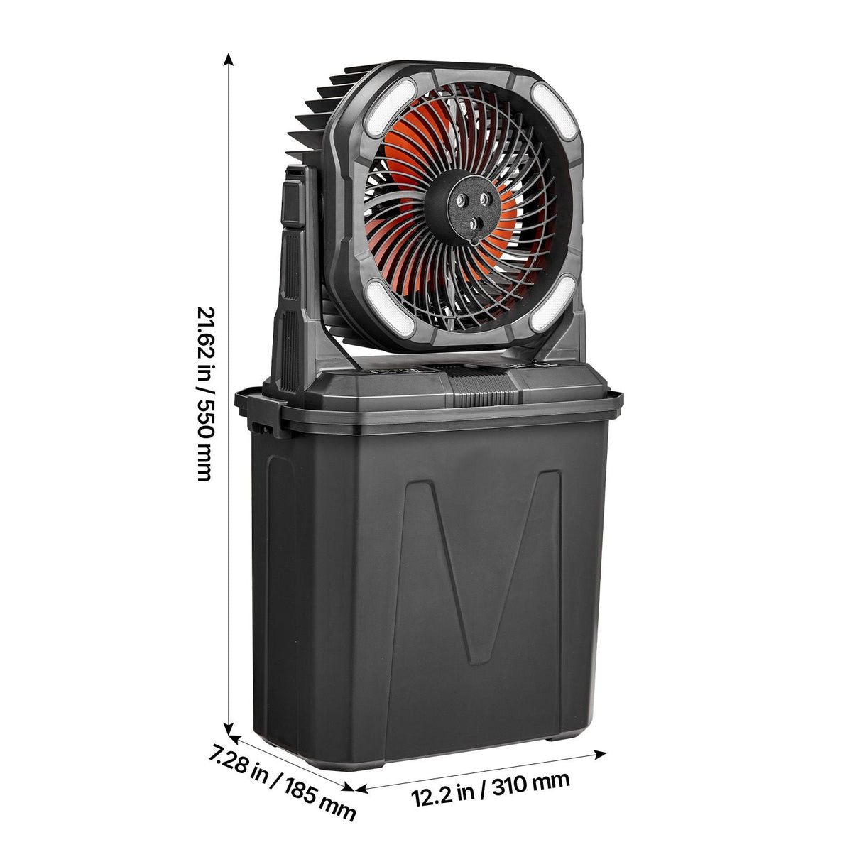 Misting Fan, More than 2700RPM Motor Mister Fan, Mister Cooling Fans with 2.38 gal Water Tank, 10000mAh Battery, 4-Speed Wind & 5 Lighting Modes, Water Cooling Fans for Indoor, Outdoor, Patio