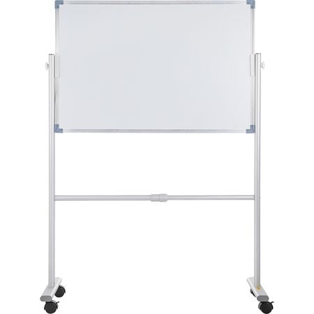 Mobile Magnetic Whiteboard, 36 x 24 Inch, Double Sided, 360 Degree Reversible Rolling Dry Erase Board, Height Adjustable with Aluminum Frame and Lockable Swivel Wheels, for Office School Home