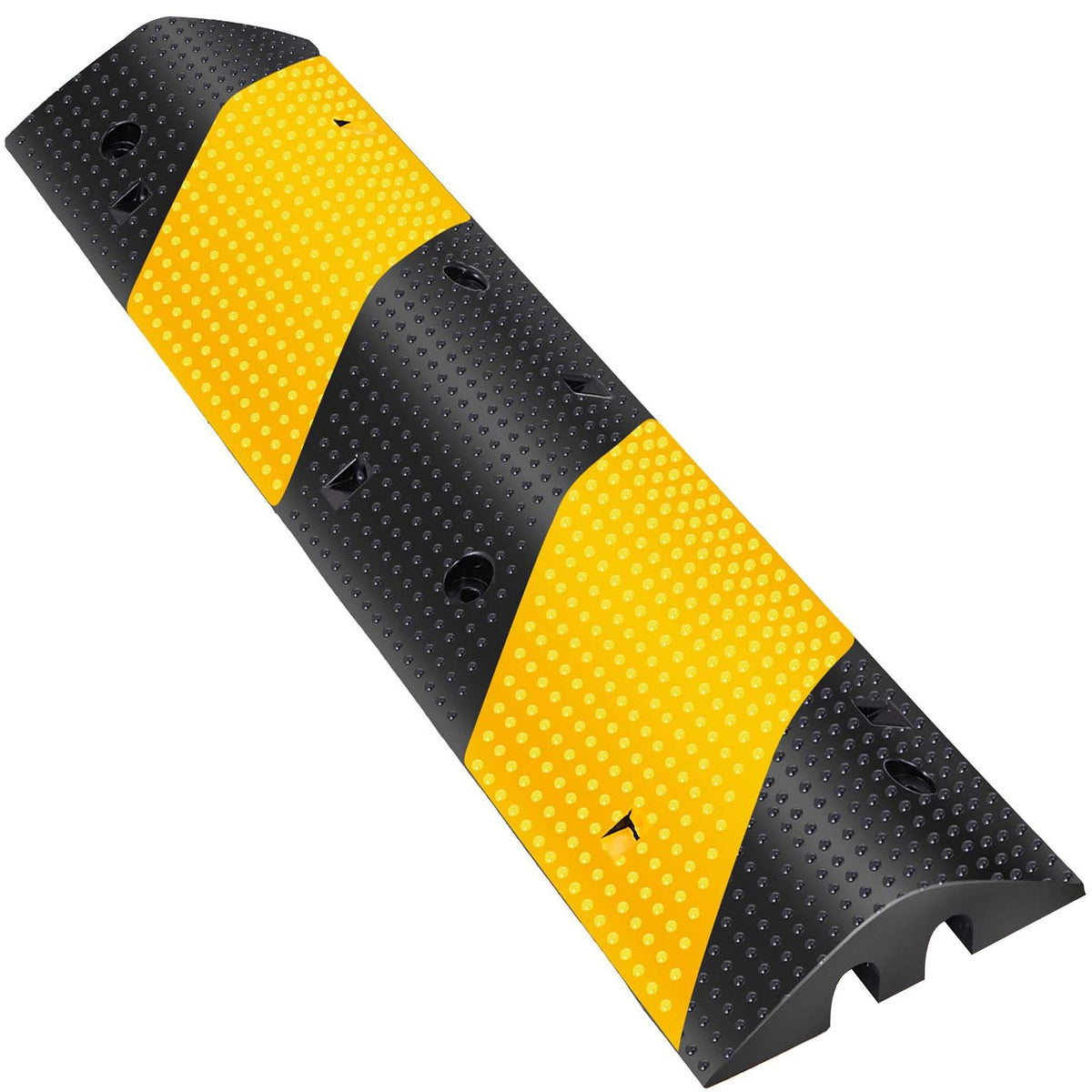 Modular Rubber Traffic Speed Bump 2 Channel Cable Protector Ramp