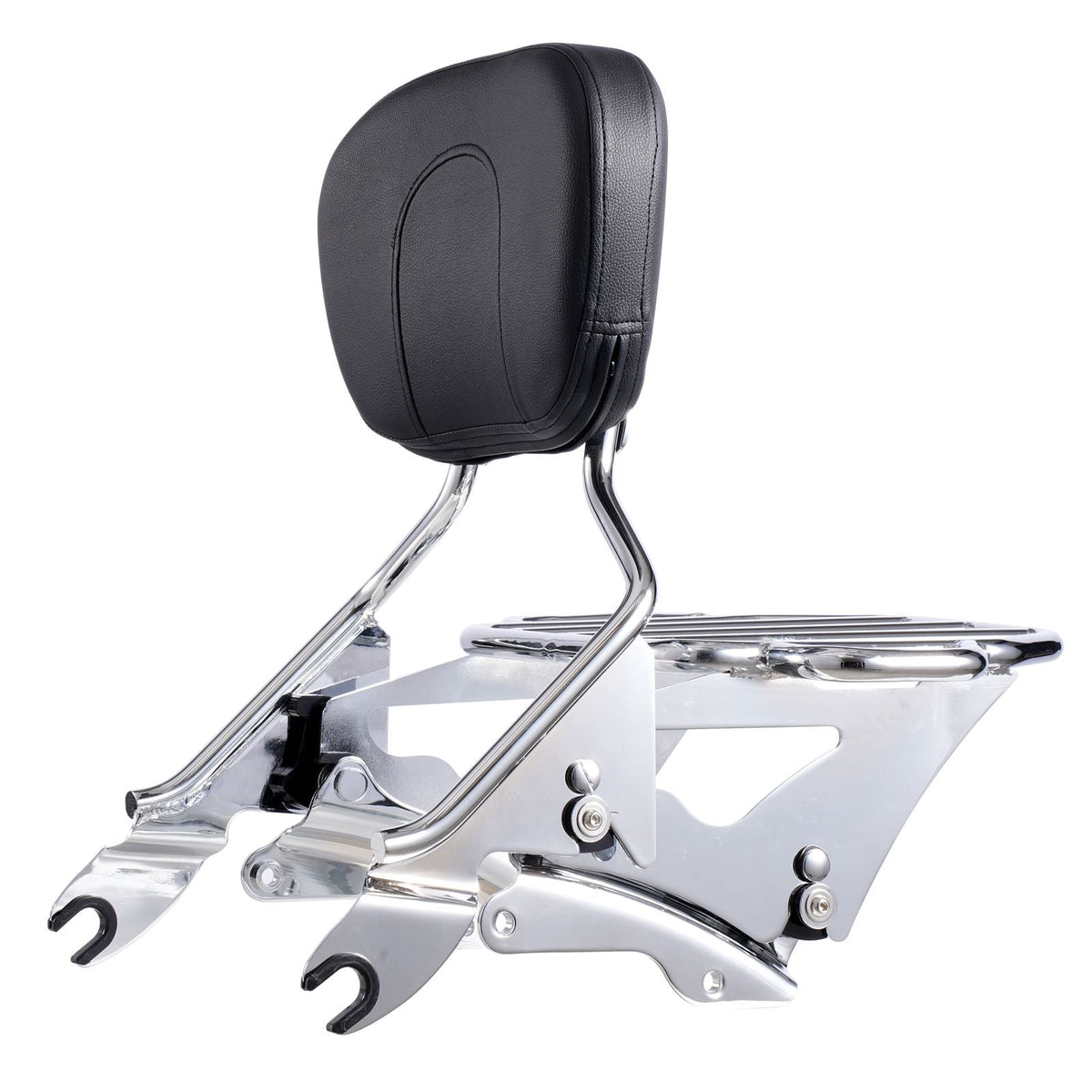 Motorcycle Backrest Sissy Bar with Luggage Rack, Compatible with Harley-Davidson Touring Models, Street Glide, Road Glide, and Road King, Detachable Passenger Backrest for Motorcycles