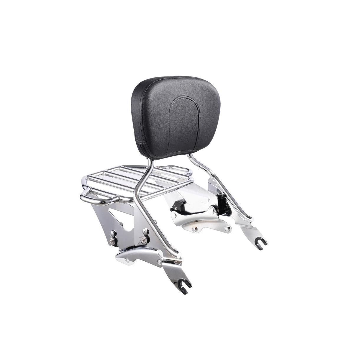 Motorcycle Backrest Sissy Bar with Luggage Rack, Compatible with Harley-Davidson Touring Models, Street Glide, Road Glide, and Road King, Detachable Passenger Backrest for Motorcycles