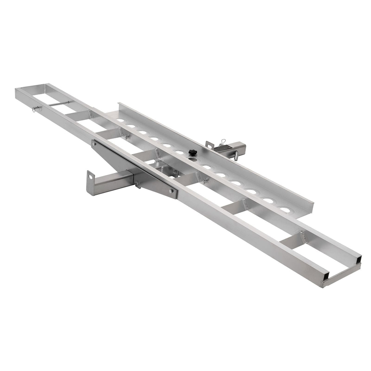 Motorcycle Carrier, 400 lbs Capacity, Heavy Duty Aluminum Hitch Mount Rack with 47in Loading Ramp, Straps & Stabilizer, Scooter Dirt Bike Trailer Hauler for Car Truck with 2-Inch Hitch Receiver
